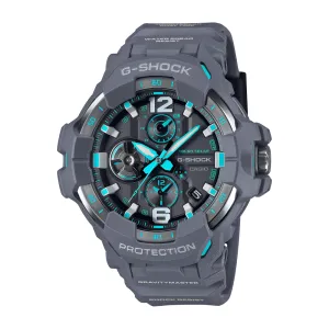 Casio G Shock Mog Gravity Master Solar Bluetooth Dual Stopwatch 200M Water Resistant Black W/ Blue Accent el Resin GRB300-8A2