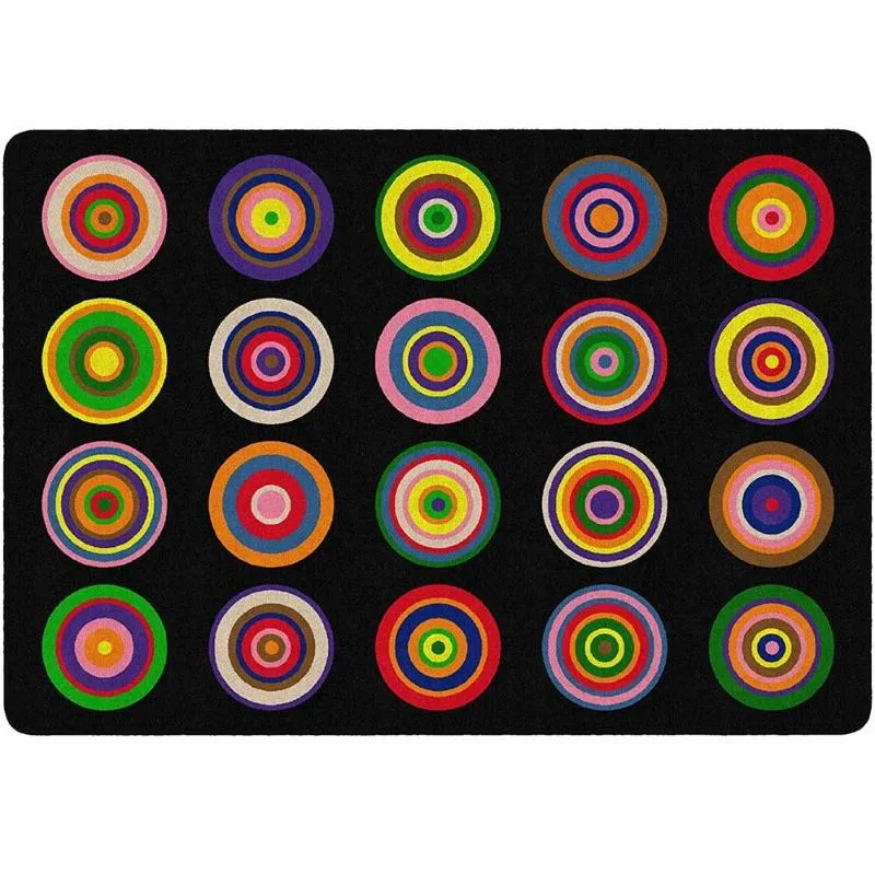 Color Rings Classroom Seating Rug