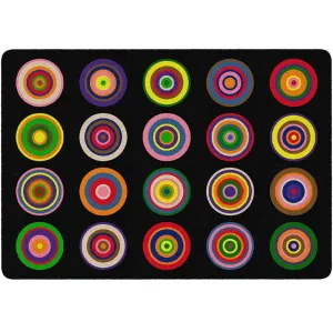 Color Rings Classroom Seating Rug