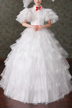 Court Style High Waisted Multi-Layer Victorian Lolita Dress