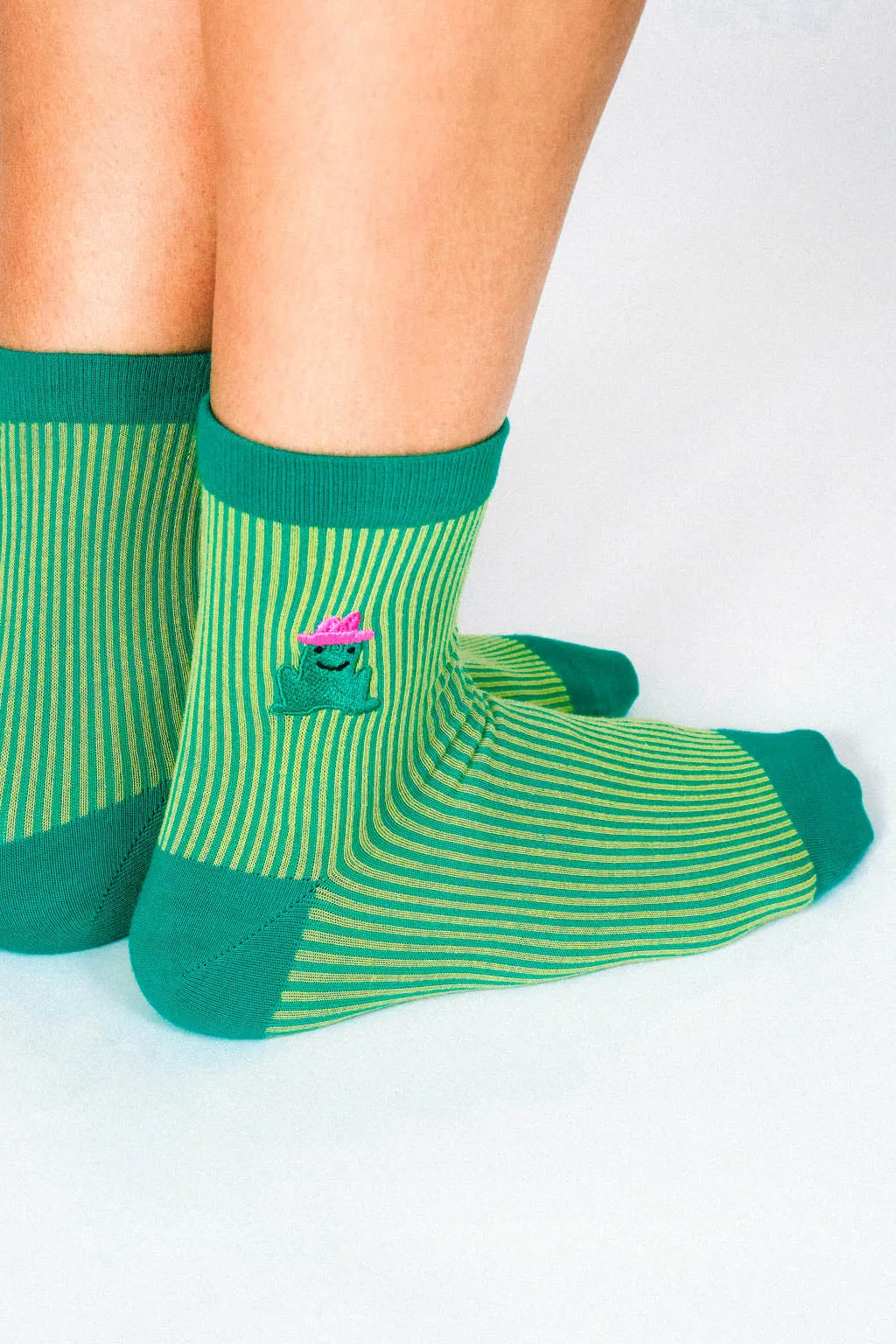 Cowgirl Frog Ribbed Ankle Sock by Hannah Packer