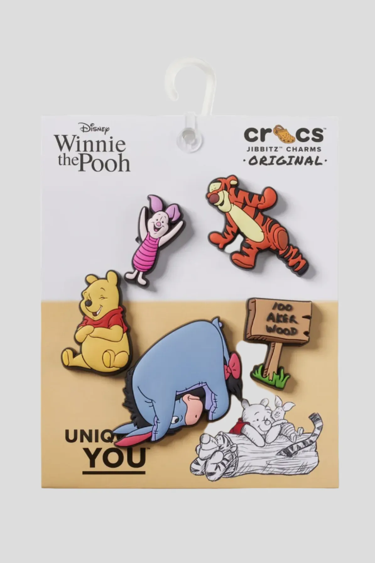 CROCS WINNIE THE POOH JIBBITZ CHARMS 5PK - MULTI