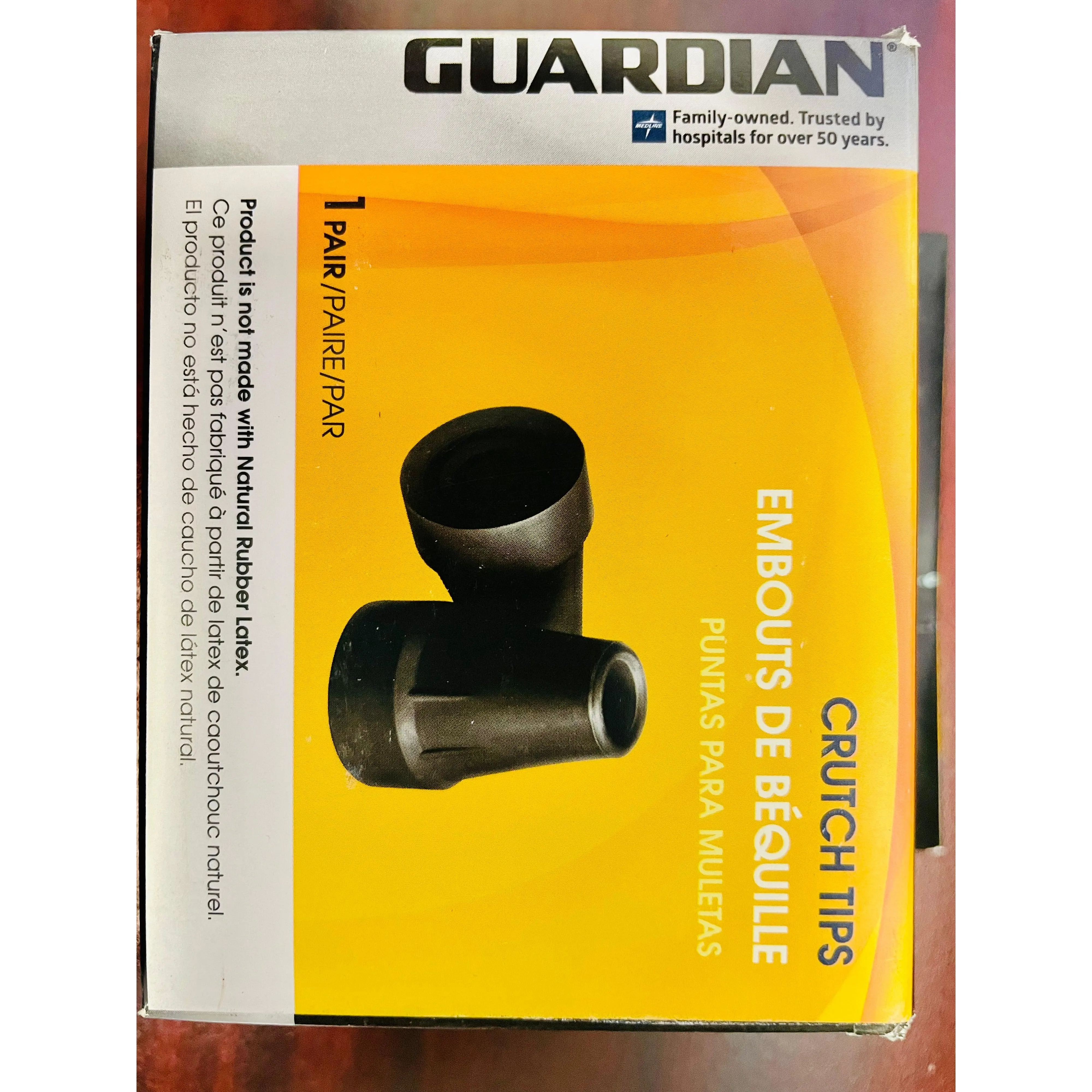 Crutch Tips 7/8" Black - Guardian