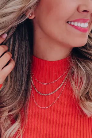 Crystal Cut Multi Layer Necklace & Earring Set - Gold