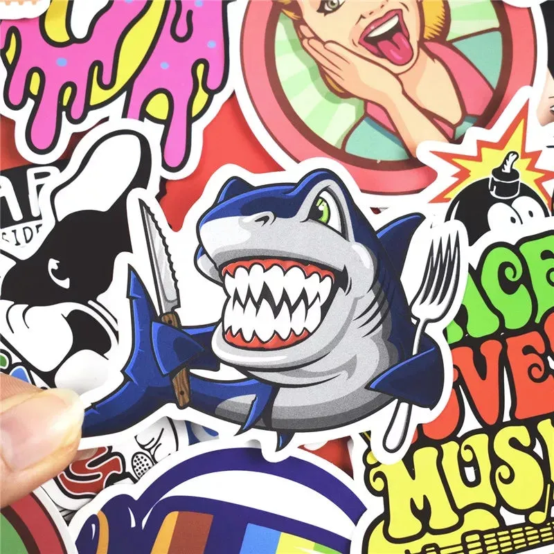 Cute 100 pieces DIY Colour Random Sticker Bomb Decals