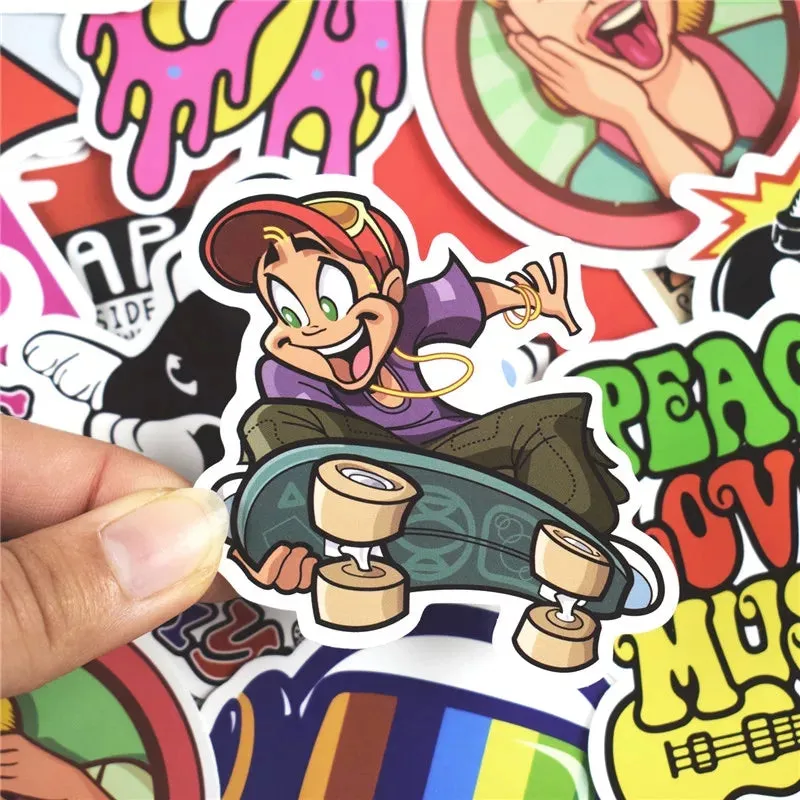 Cute 100 pieces DIY Colour Random Sticker Bomb Decals