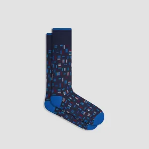 Dash Striped Cashmere Mid-Calf Socks