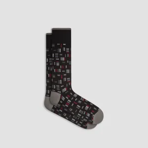 Dash Striped Cashmere Mid-Calf Socks