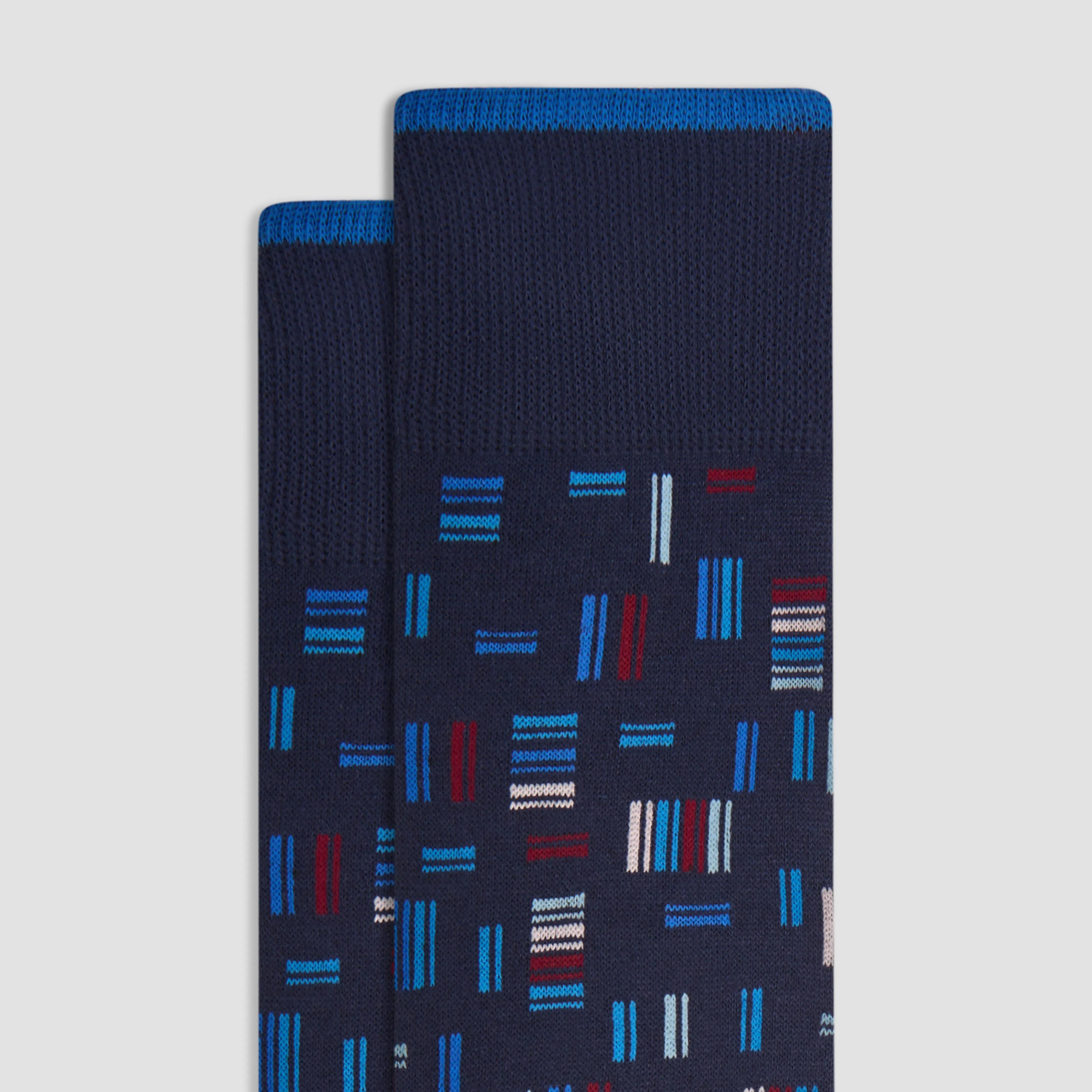 Dash Striped Cashmere Mid-Calf Socks