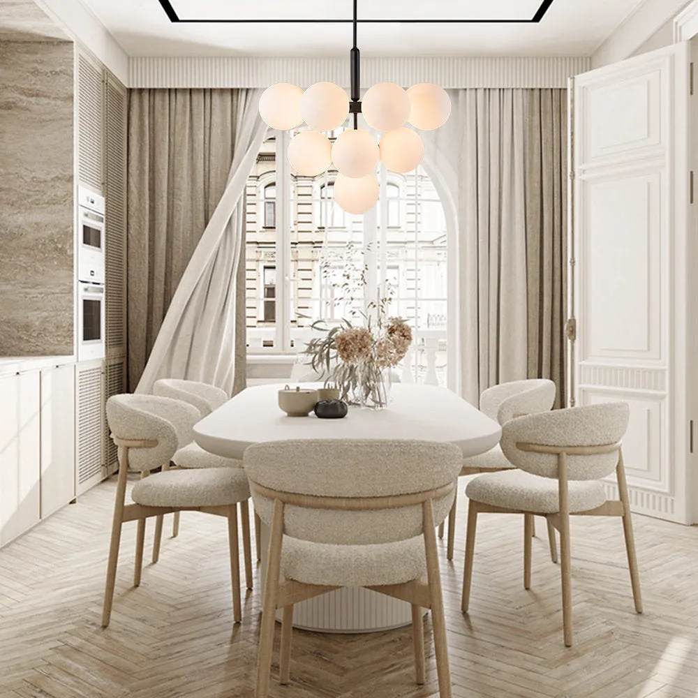 Delacroy 13 - Light Shaded Tiered Chandelier Everly Quinn Shade Pattern: Frosted, Finish: Black