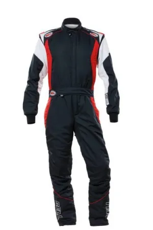 Driving Suit - PRO-TX Series - 1-Piece - SFI 3.2A/5 - Multi-Layer - Fire Retardant Fabric - Black / Red - Medium - Each