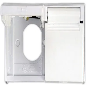 Duplex Weatherproof Outlet Cover Polar White