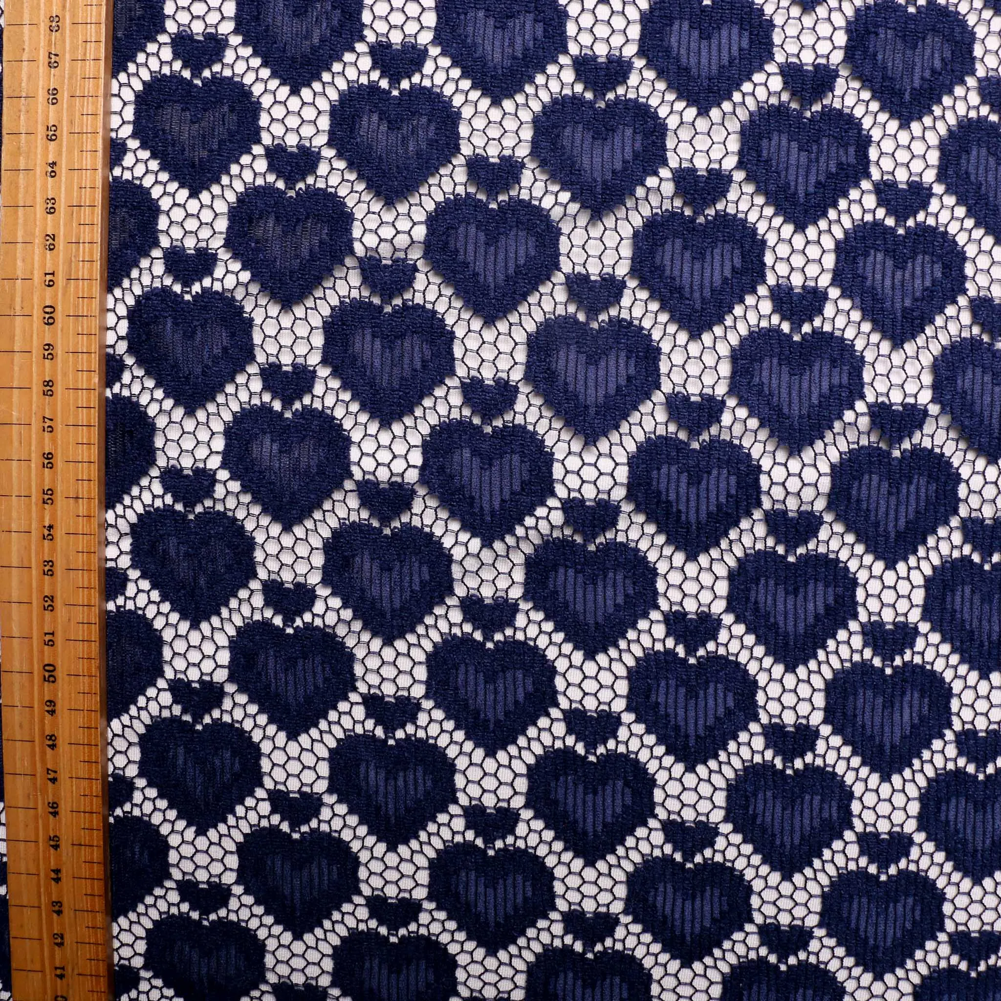 Embroidery lace fabric - Navy blue