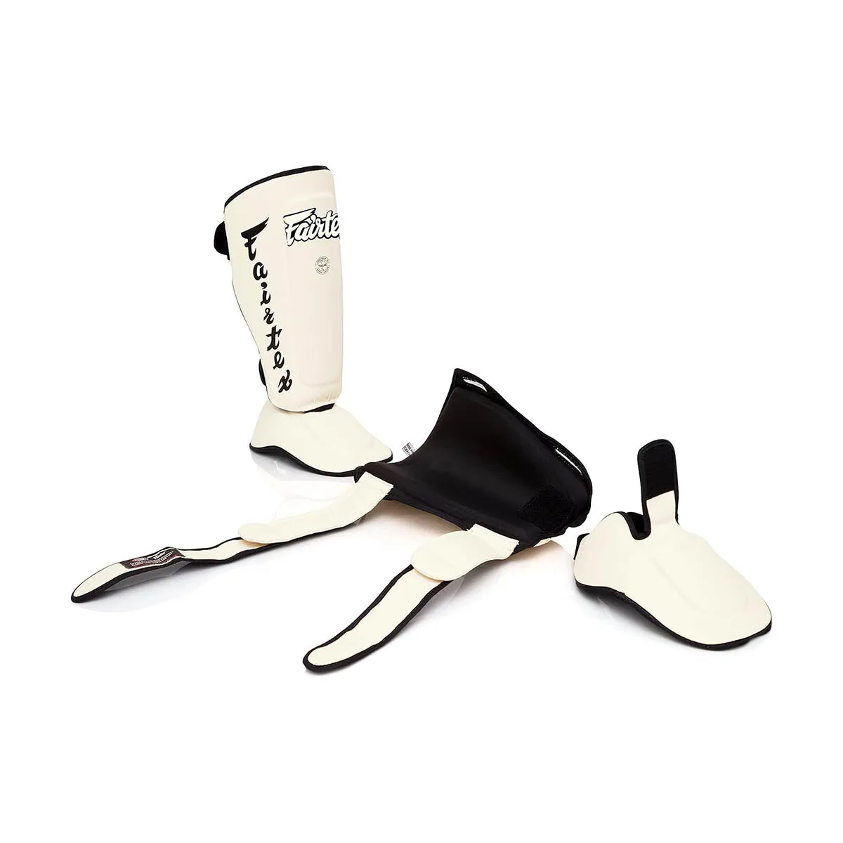 Fairtex SP7 Twister Detachable Shin Guards White