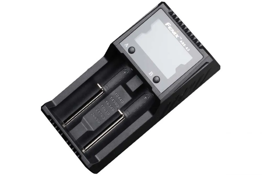 Fenix Flashlights Digital Smart Charger 2 Bay Black ARE-A2