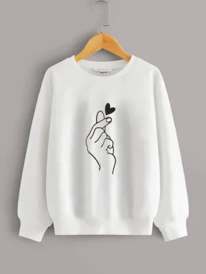  Fingerheart sweatshirt Girls