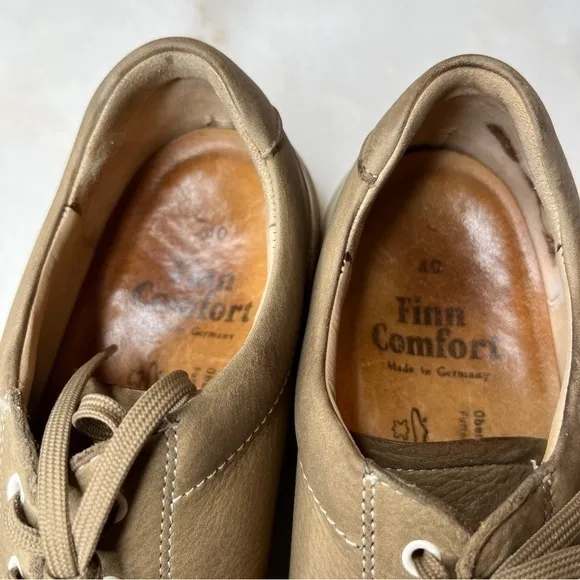 Finn Comfort Cusco Stone Nubuck Soft Footbed Sz 40 US 9 Walking Shoe