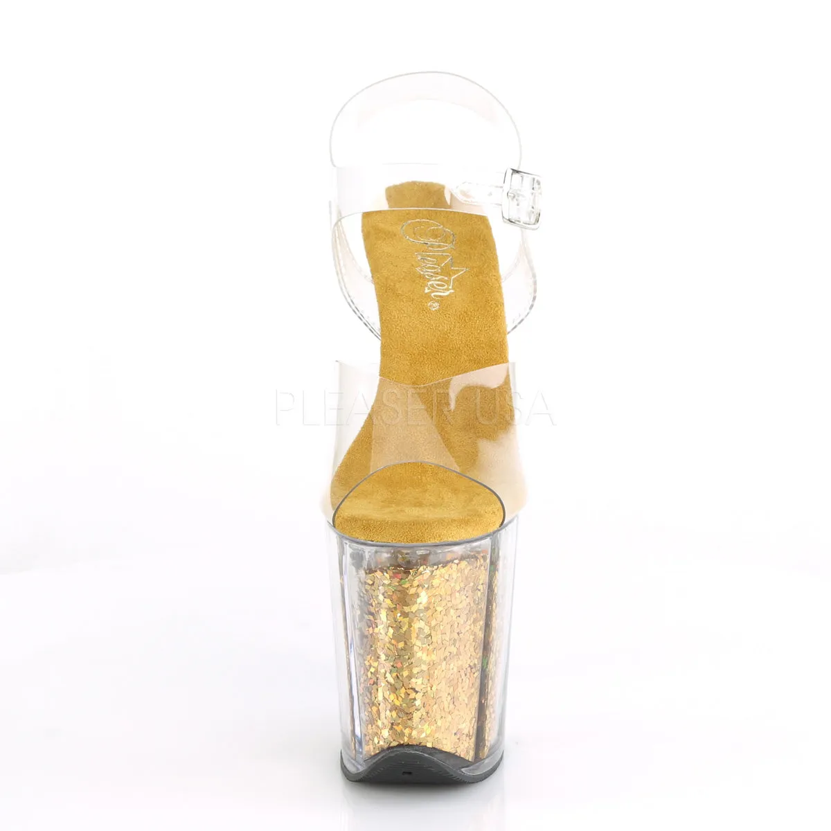 FLAMINGO-808GF  Clear/Gold Multi Glitter
