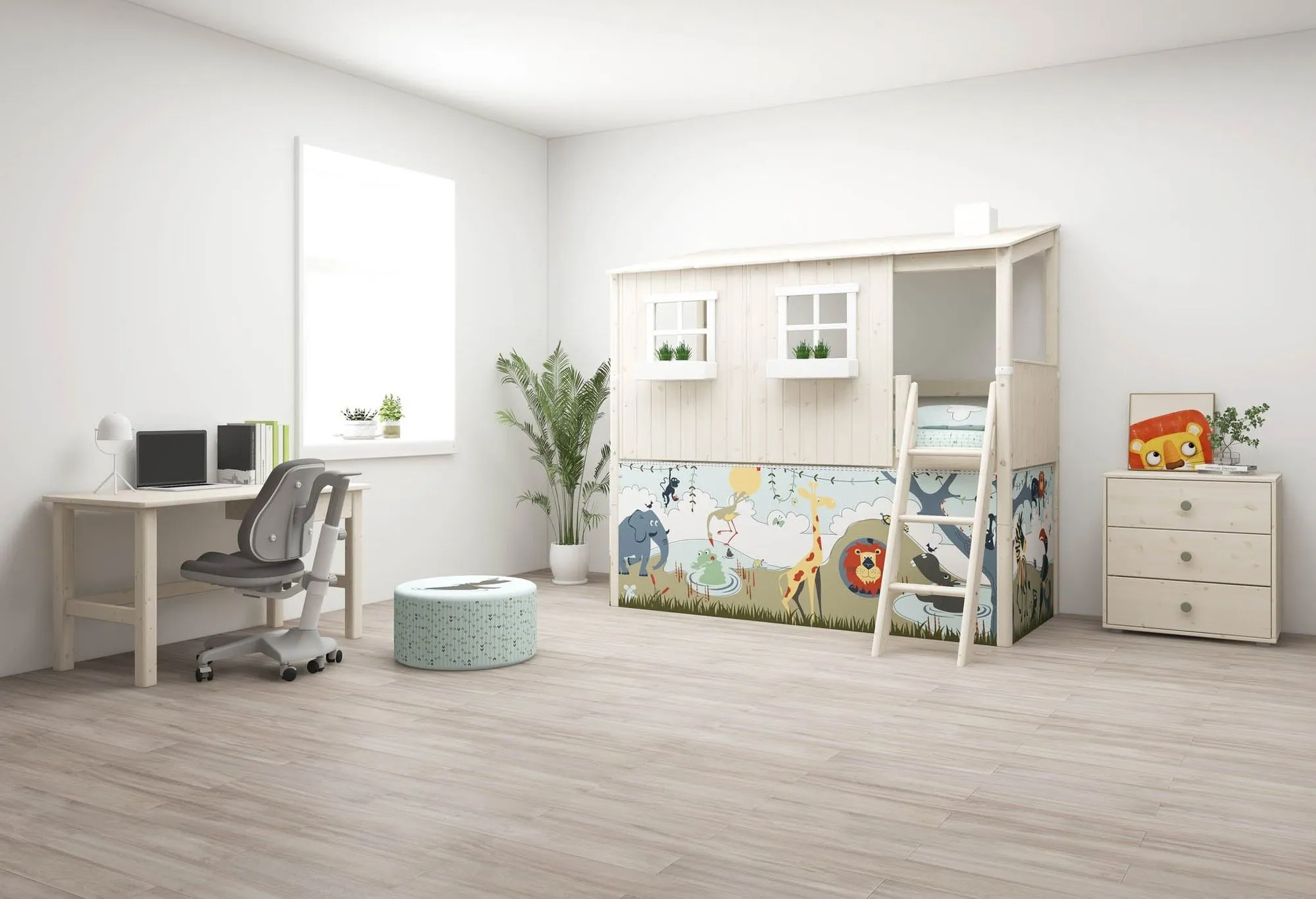 Flexa Mid High Seng med Classic House 