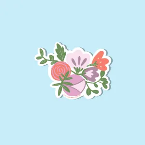 Floral vinyl sticker