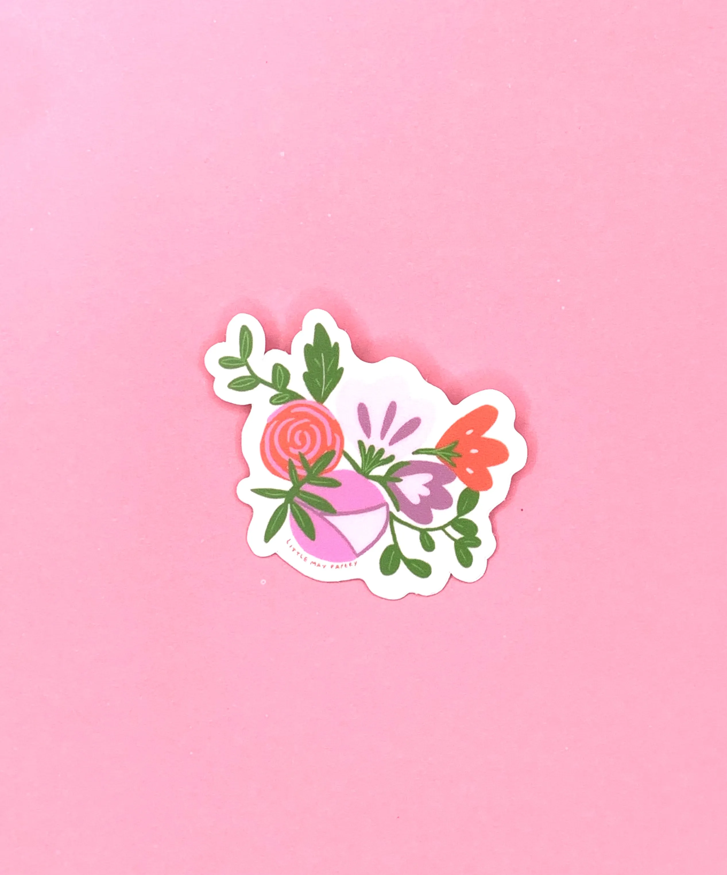 Floral vinyl sticker