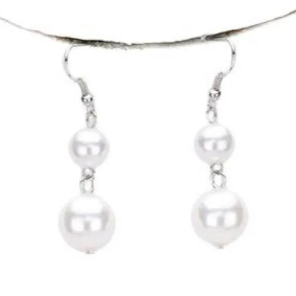 Floral White Collar Multi Strand Pearl Necklace Set