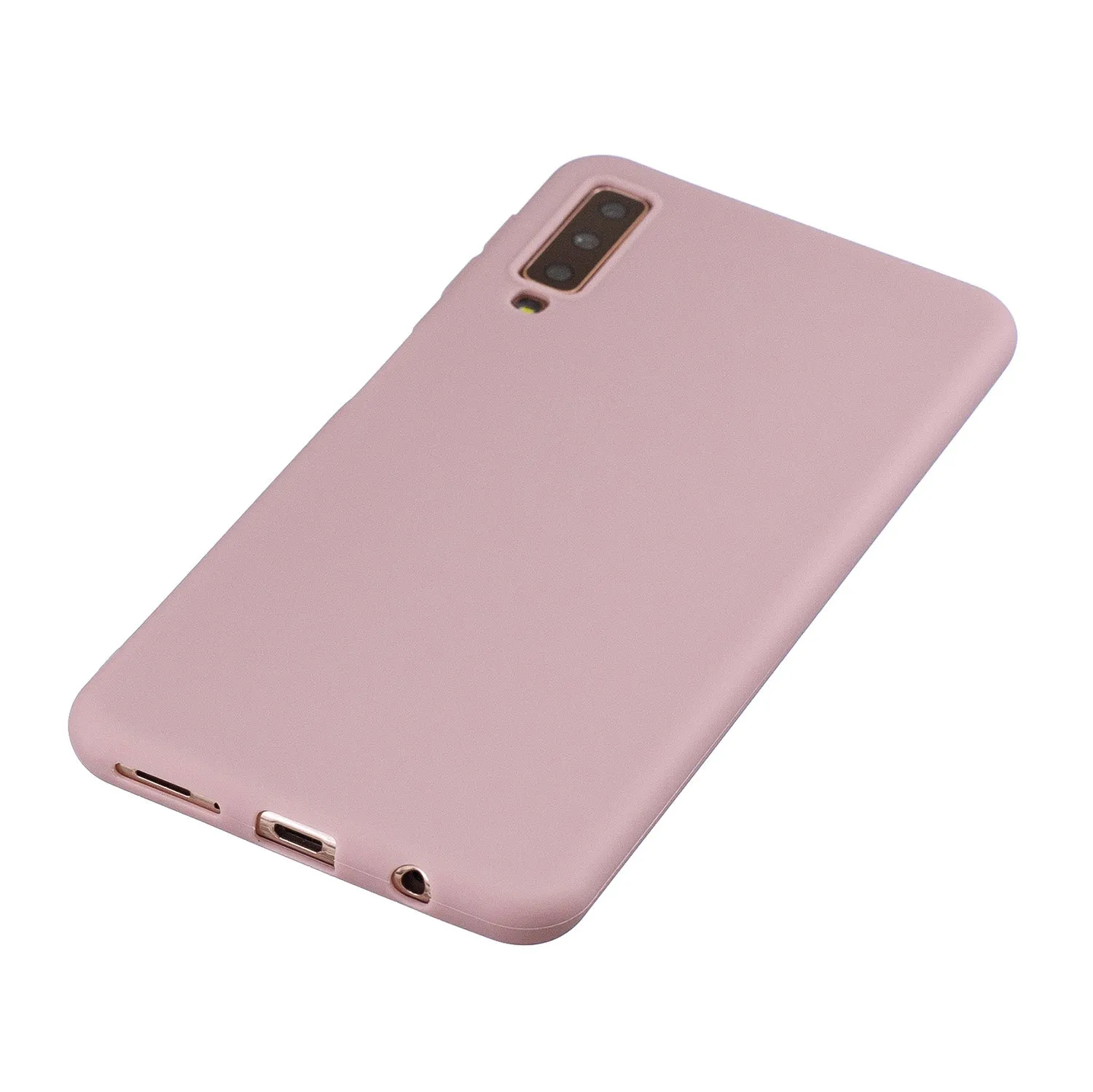 For Samsung A7 2018 Lovely Candy Color Matte TPU Anti-scratch Non-slip Protective Cover Back Case 12