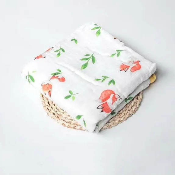 Four Layer Fox Bamboo Blanket