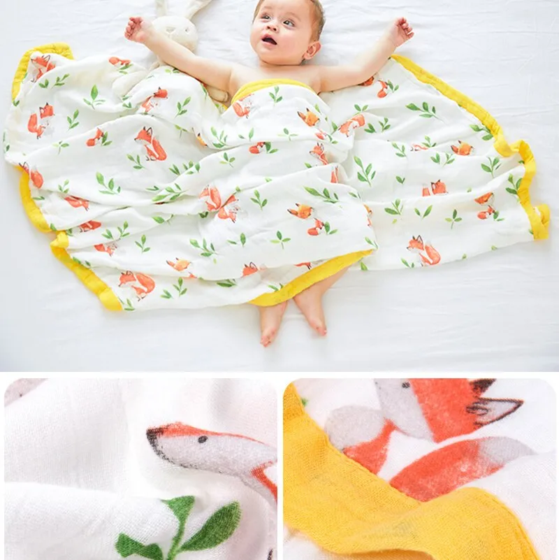 Four Layer Fox Bamboo Blanket