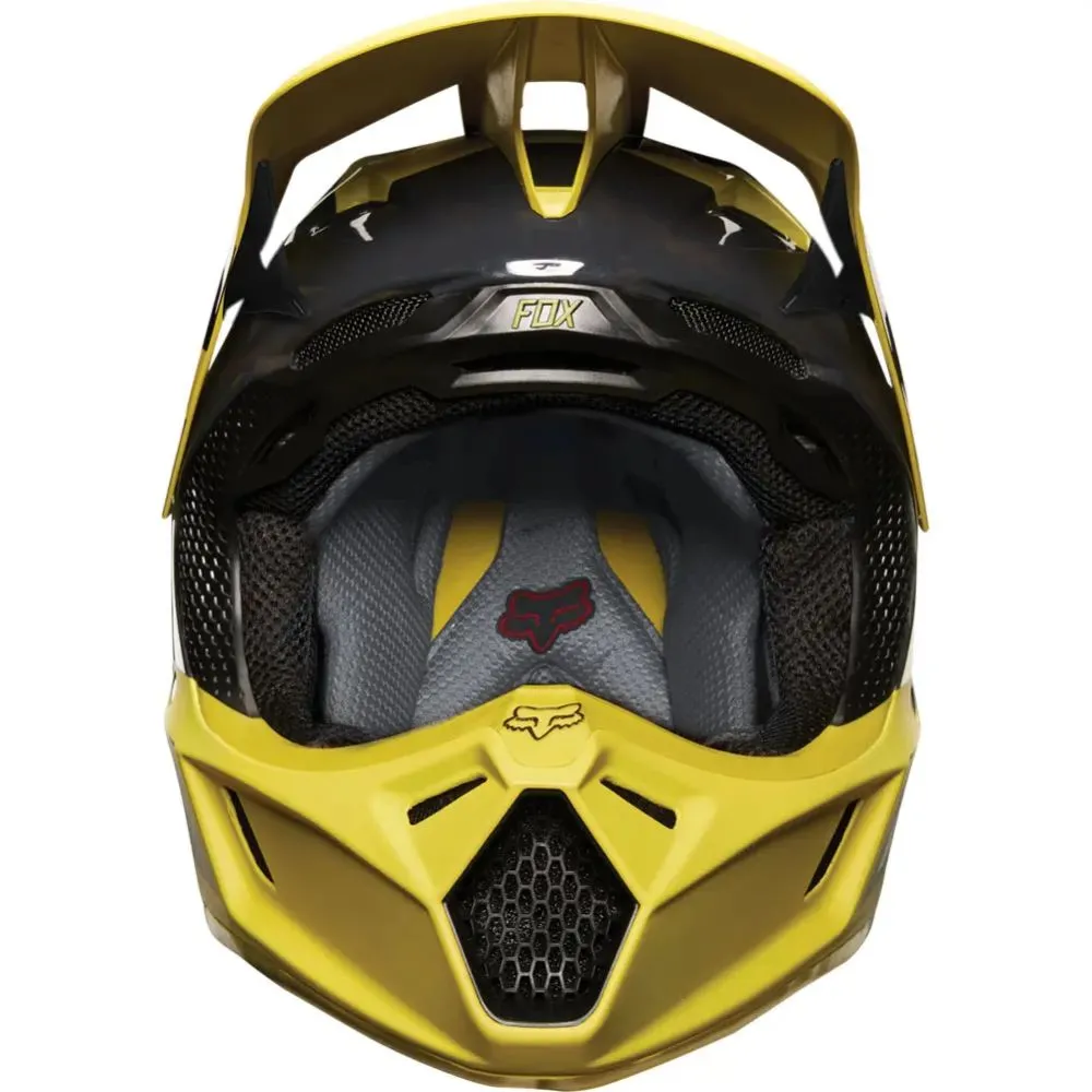 Fox V3 Preest Dark Yellow Helmet