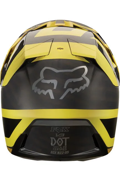 Fox V3 Preest Dark Yellow Helmet