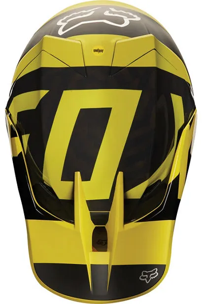 Fox V3 Preest Dark Yellow Helmet