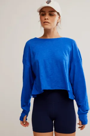 Free People: My Time Layer Tee in Electric Shock