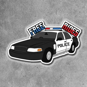 Free Rides - Sticker