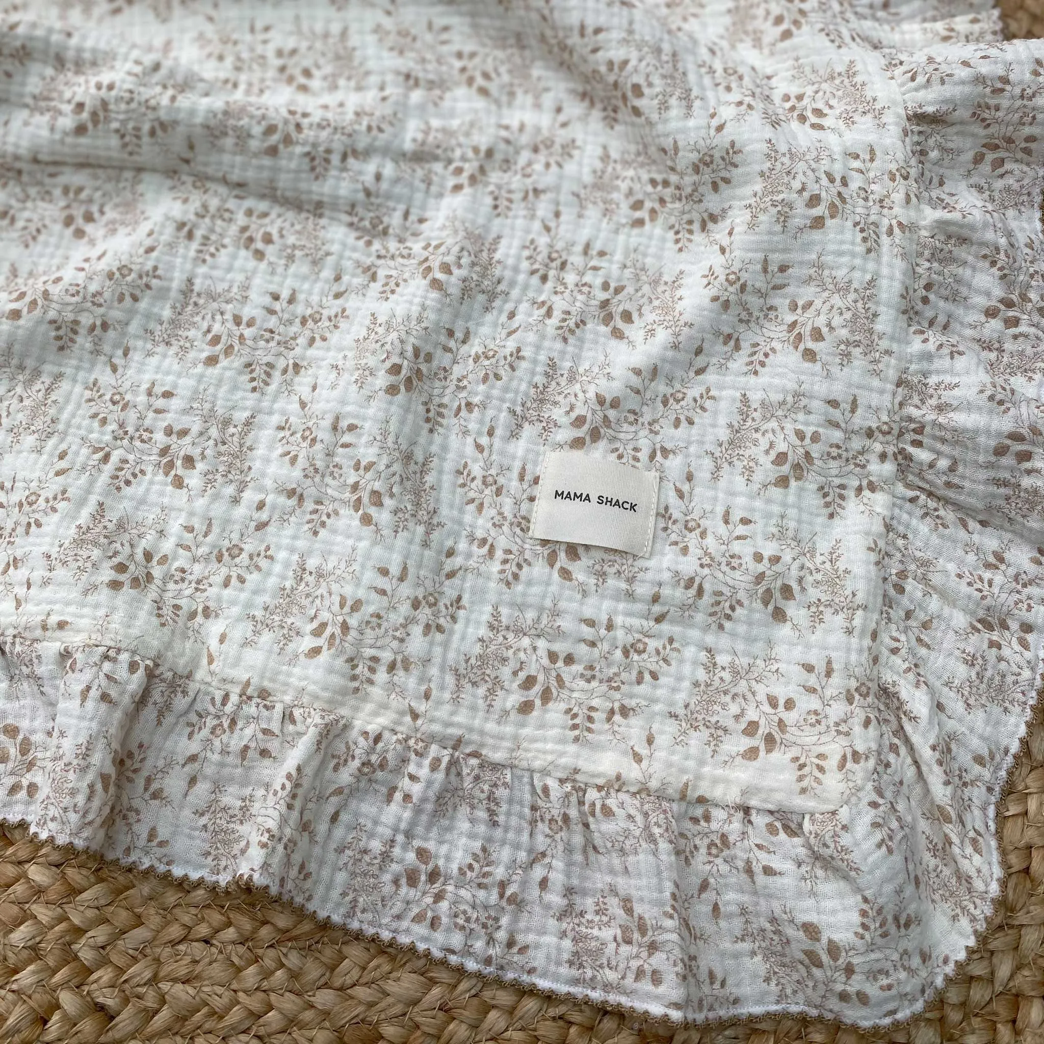 Frill Muslin Blanket - Vintage Floral