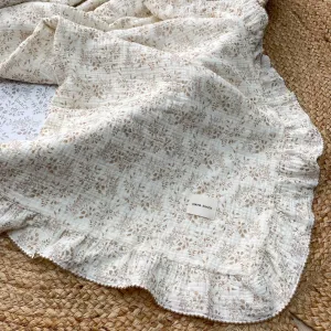 Frill Muslin Blanket - Vintage Floral