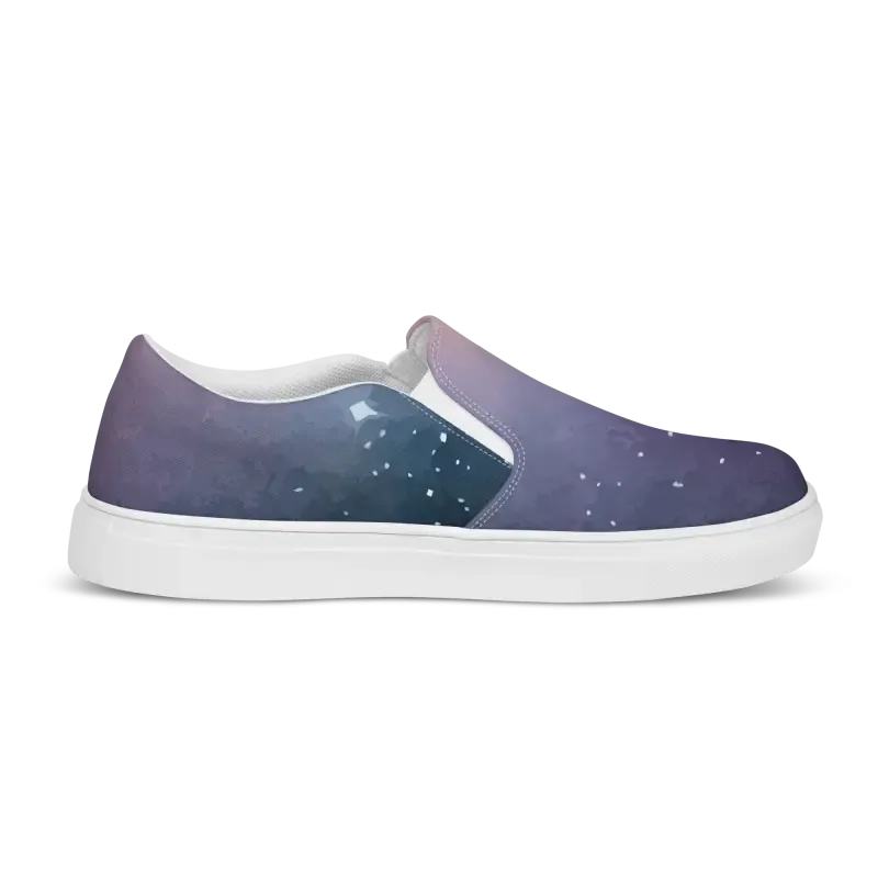 Galaxy Universe Womens Slip on Canvas Shoes