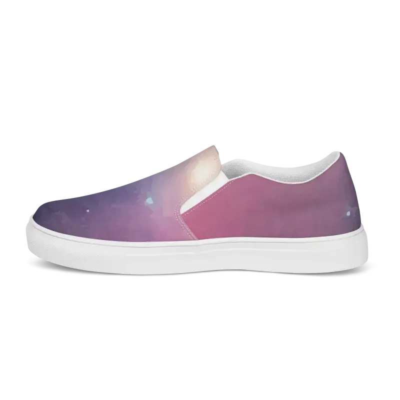 Galaxy Universe Womens Slip on Canvas Shoes