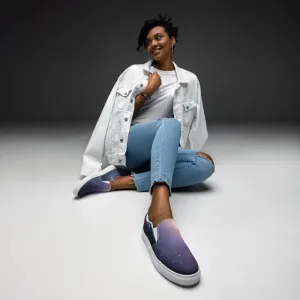 Galaxy Universe Womens Slip on Canvas Shoes