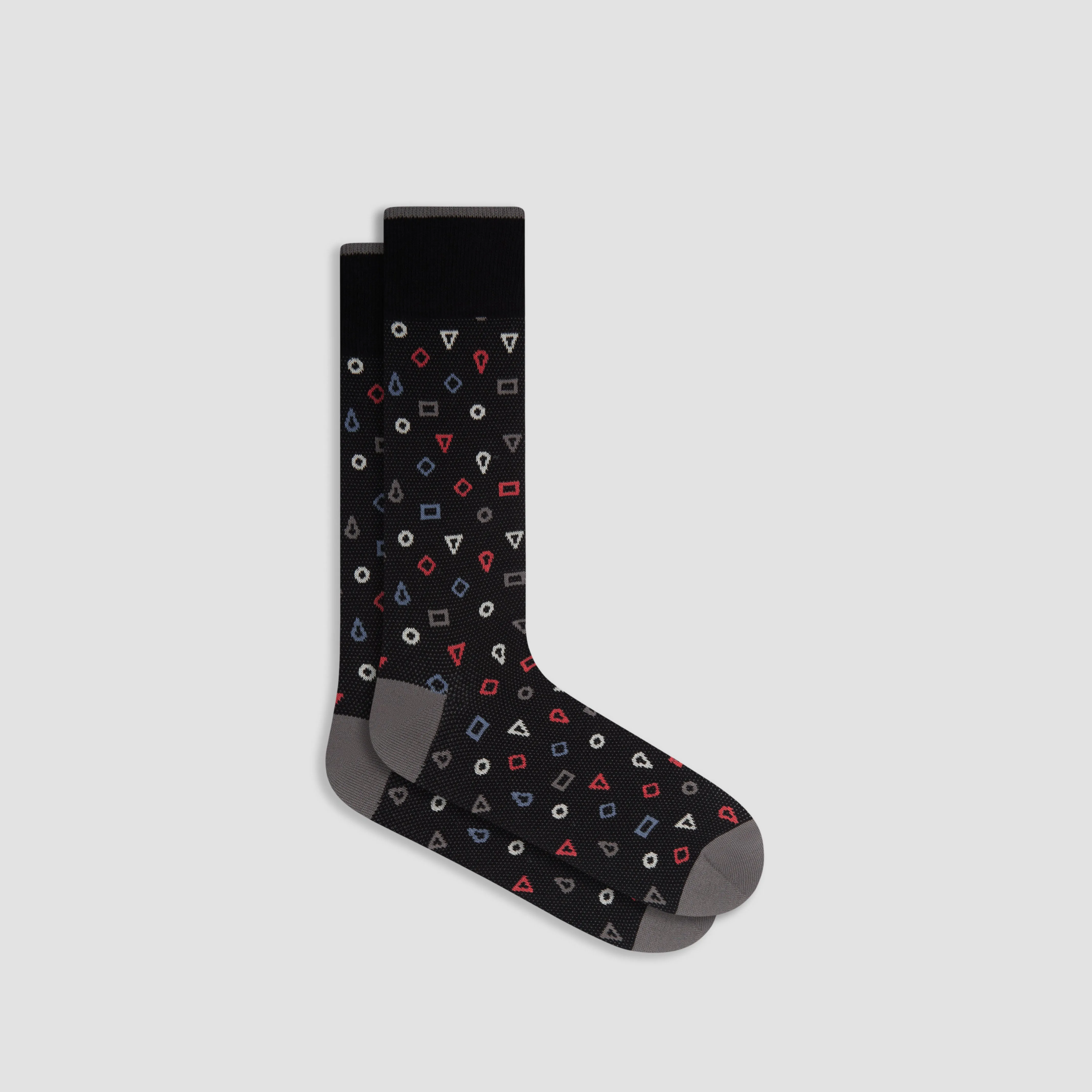 Geometric Cashmere Mid-Calf Socks