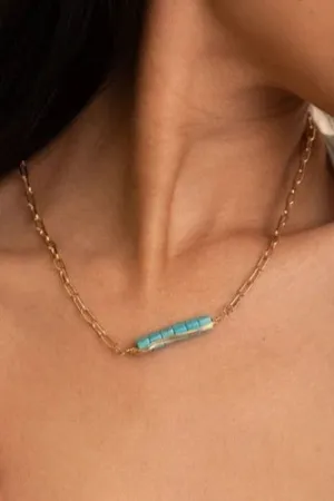 Gold & Turquoise Layered Necklace