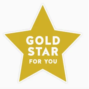 Gold Star For You Sticker