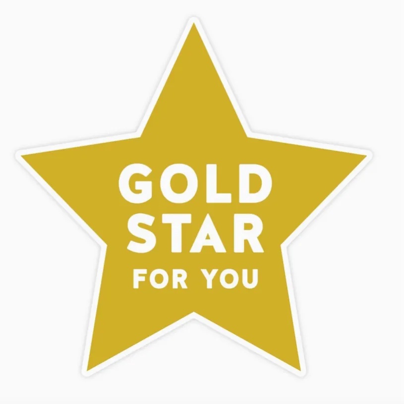 Gold Star For You Sticker