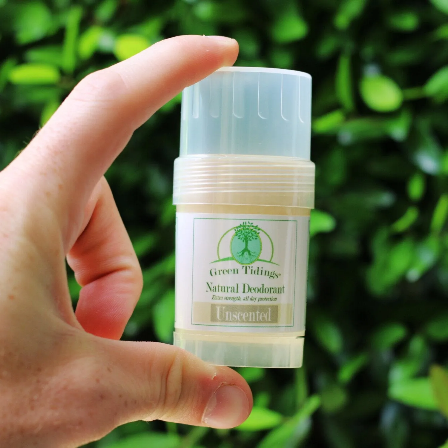 Green Tidings Natural Deodorant, Unscented 1 Ounce