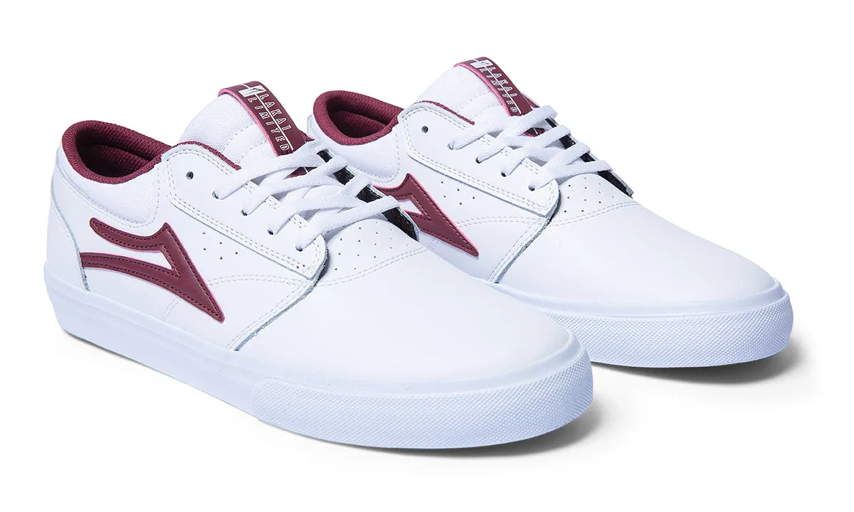 Griffin - White/Burgundy Leather