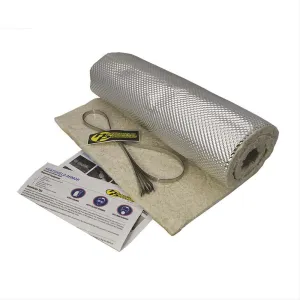 Heat Shield - HeatShield Armor - 1/2 in Thick x 12 in Wide x 3 ft Long - 1800 Degrees - Aluminized Multi-layer Cloth - Each