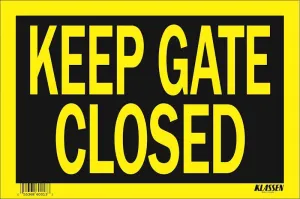 HG117-1526 Sign - Plastic 8" X 12" Various