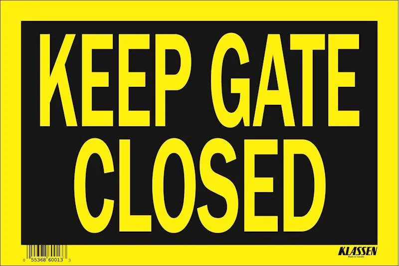 HG117-1526 Sign - Plastic 8" X 12" Various