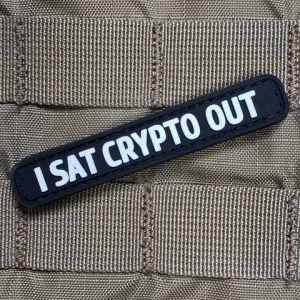 I SAT CRYPTO OUT PVC MORALE PATCH