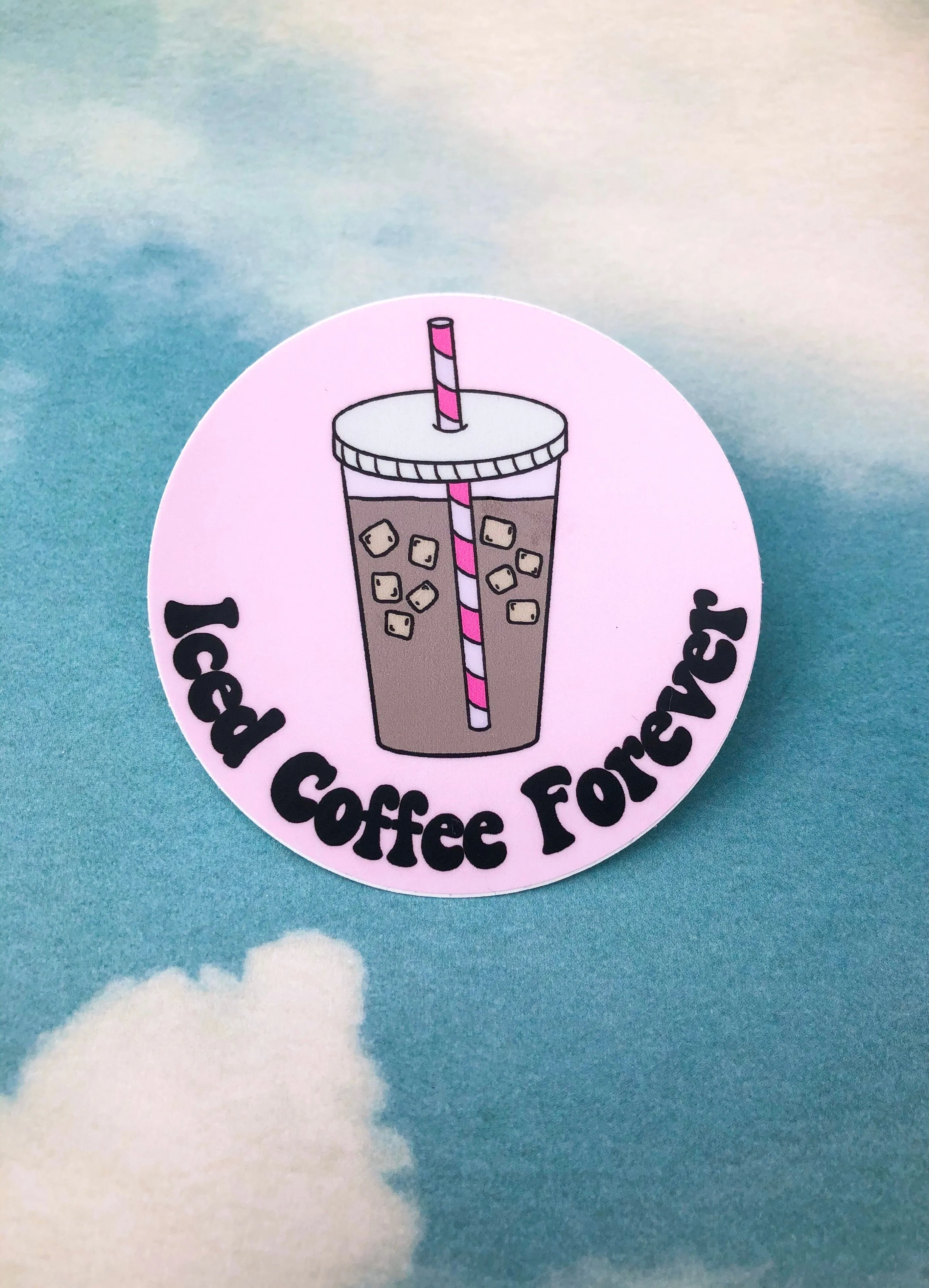Iced Coffee Forever Sticker